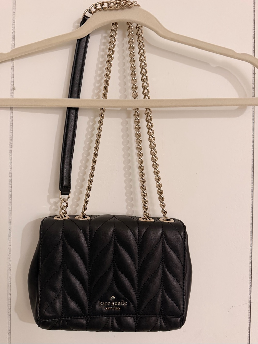 Kate Spade Black Quilted Chain Shoulder Bag